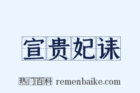 宣贵妃诔是什么意思的图片